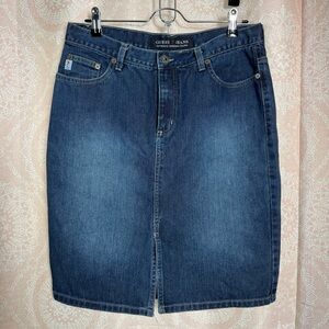 Vintage Y2K Guess Jeans Blue Denim Skirt 100% Cotton